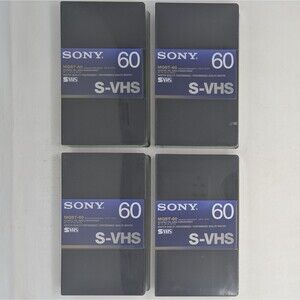 LOT OF 4 Sony Broadcast VideoCassette 60 Minute MQST-60 Master Quality S-VHS New